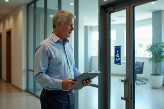 Responsable en inspection d'une entrée accessible en milieu public