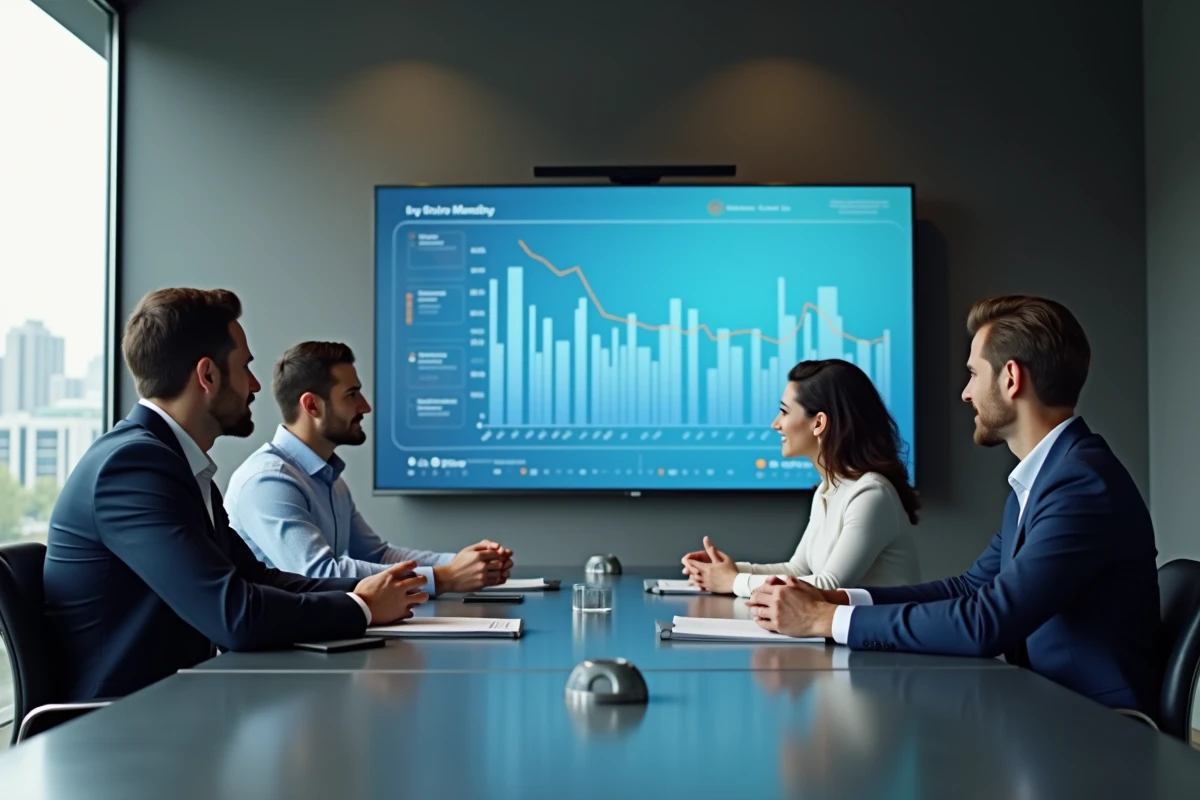 Groupe de coll&egrave;gues discutant autour d