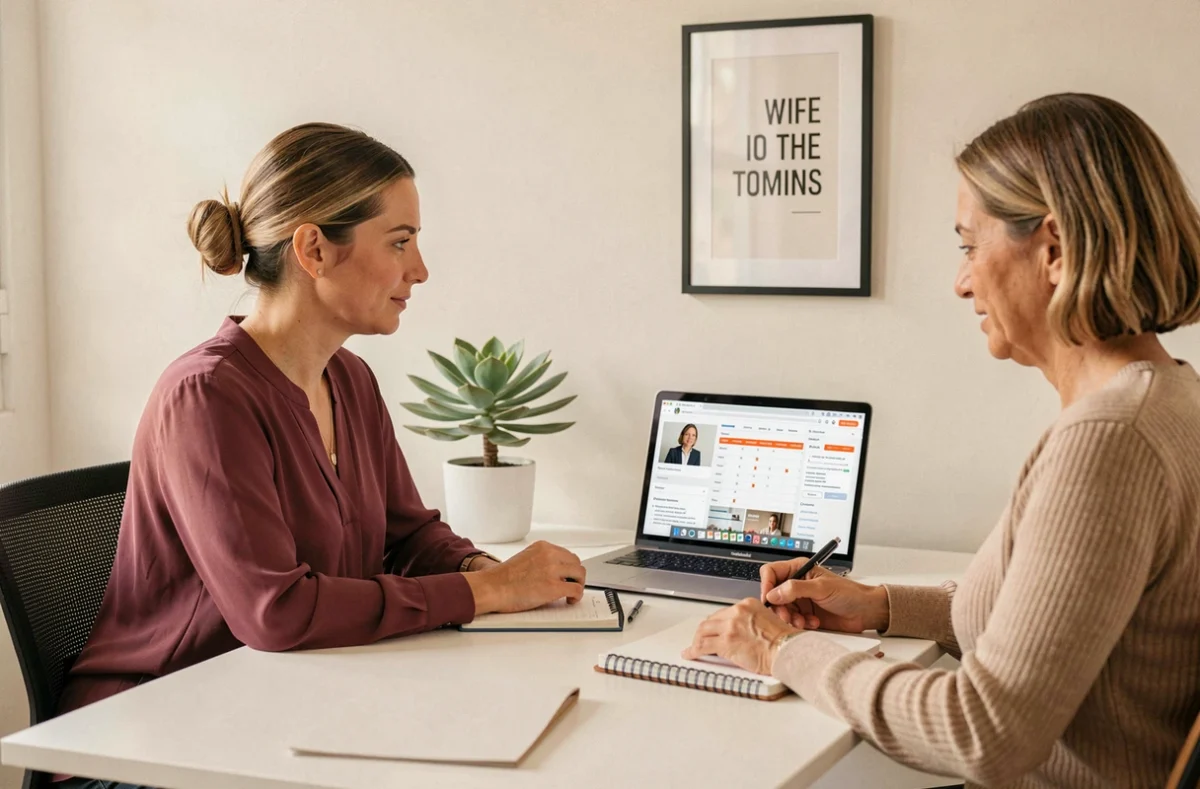 Consultante de Viséo Conseil accompagnant une indépendante à Montpellier dans la création de son image de marque digitale personnelle